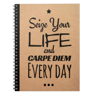 Inspirerend notebook voor motivatie: Carpe Diem! Notitieboek