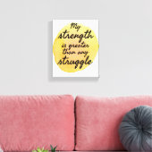 Inspirerend noteringen voor zelfaanvaarding canvas afdruk (Insitu (Woonkamer))