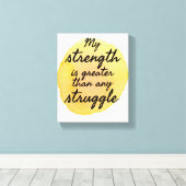 Inspirerend noteringen voor zelfaanvaarding canvas afdruk (Insitu (Houten vloer))