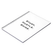 Inspirerend Notitieboek - Studie. Hustle. Glanzen. (Linkerzijde)