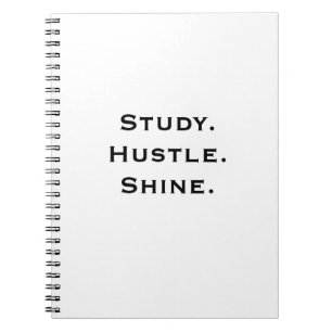 Inspirerend Notitieboek - Studie. Hustle. Glanzen.