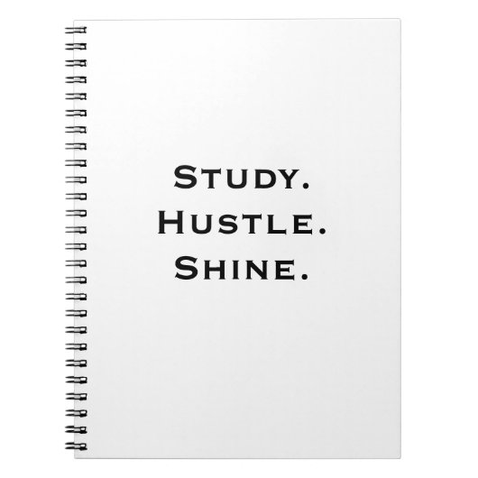 Inspirerend Notitieboek - Studie. Hustle. Glanzen. (Voorkant)