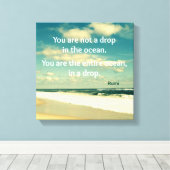 INSPIREREND OCEAAN QUOTE RUMI FOTO KUNST CANVAS AFDRUK (Insitu (Houten vloer))