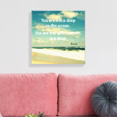 INSPIREREND OCEAAN QUOTE RUMI FOTO KUNST CANVAS AFDRUK (Insitu (Woonkamer))