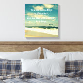 INSPIREREND OCEAAN QUOTE RUMI FOTO KUNST CANVAS AFDRUK (Insitu (Slaapkamer))