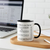 Inspirerend ochtendgedachten, kruiswoordpuzzel mok