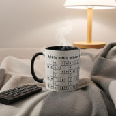 Inspirerend ochtendgedachten, kruiswoordpuzzel mok