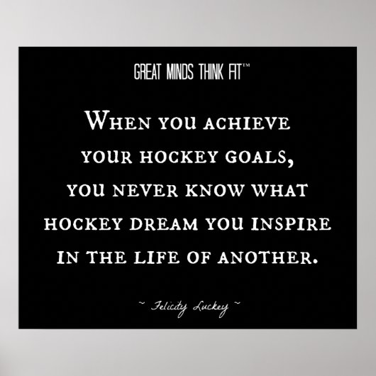 Inspirerend ockey Quote 013 Poster (Voorkant)