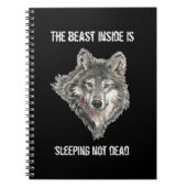 Inspirerend of Motivatie Citaat Wolf Animal Notitieboek (Voorkant)