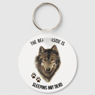 Inspirerend of Motivatie Citaat Wolf Animal Sleutelhanger