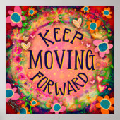 Inspirerend offerte blijf doorgaan in het klasloka poster (Voorkant)