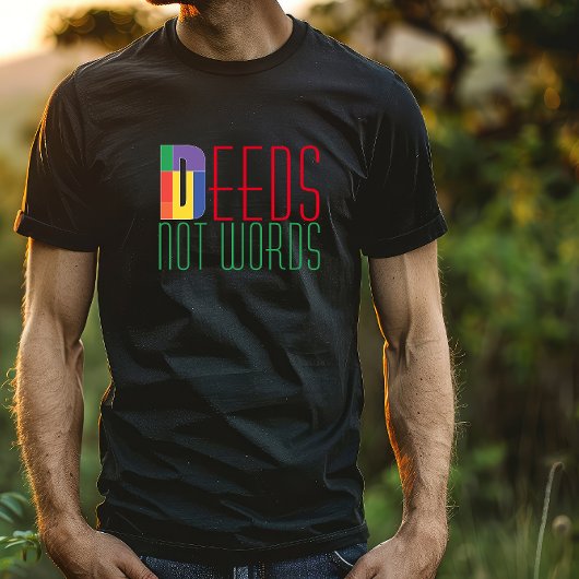 Inspirerend offerte Deed niet woorden T-shirt