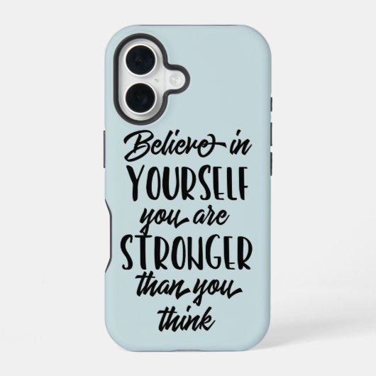 Inspirerend offerte Geloof in jezelf iPhone 16 Hoesje (Achterkant)