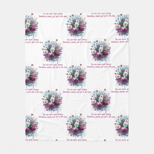 Inspirerend offerte met een bloemenboeket fleece deken (Voorkant)