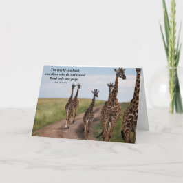 Inspirerend Offerte met Giraffes Kaart