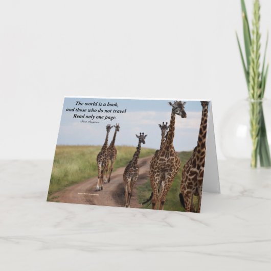 Inspirerend Offerte met Giraffes Kaart (Voorkant)