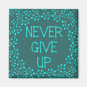 Inspirerend offerte nooit opgeven Blauwgroen koelk Magneet