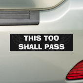 inspirerend offerte "Ook dit gaat over" Bumpersticker (Op auto)