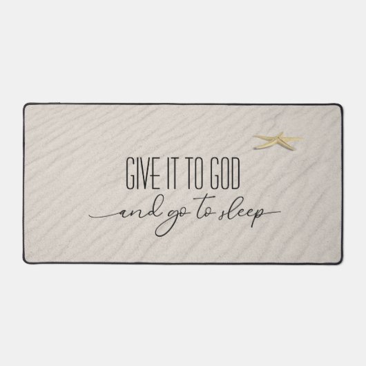 Inspirerend offerte op strandzand bureaumat (Voorkant)