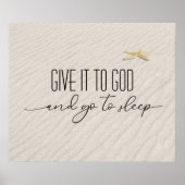 Inspirerend offerte op strandzand poster (Voorkant)