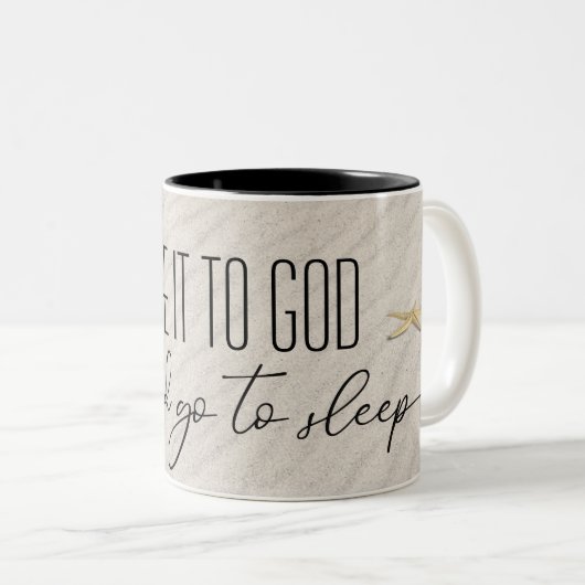 Inspirerend offerte op strandzand tweekleurige koffiemok (Voorkant rechts)