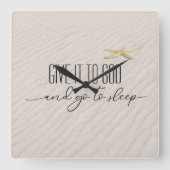 Inspirerend offerte op strandzand vierkante klok (Voorkant)