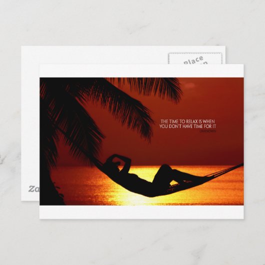 Inspirerend offerte — Tijd om te ontspannen Briefkaart (Voorkant / Achterkant)