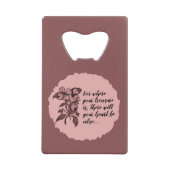 Inspirerend offerte voor hart- en vaatziekten creditkaart flessenopener (Voorkant)