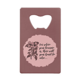 Inspirerend offerte voor hart- en vaatziekten creditkaart flessenopener