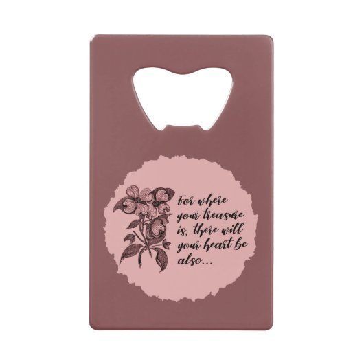 Inspirerend offerte voor hart- en vaatziekten creditkaart flessenopener (Voorkant)