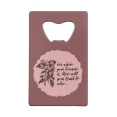 Inspirerend offerte voor hart- en vaatziekten creditkaart flessenopener (Achterkant)