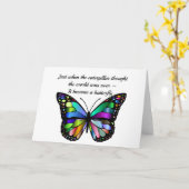 Inspirerend offerte Wenskaart - Butterfly Kaart (Gele Bloem)