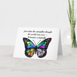 Inspirerend offerte Wenskaart - Butterfly Kaart