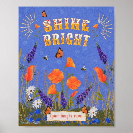 Inspirerend offerte Wildflower Poppies Californië Poster (Voorkant)