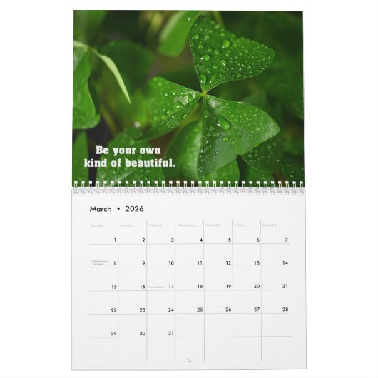 Inspirerend offertes en foto's kalender (Mar 2026)