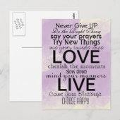 Inspirerend offertes en Gezegden Briefkaart (Voorkant / Achterkant)