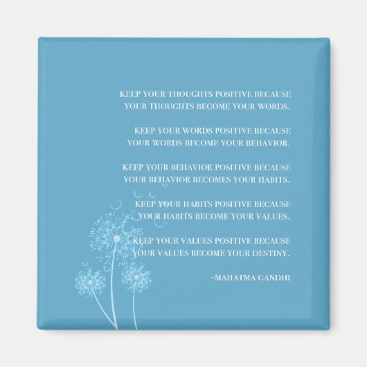 Inspirerend offertes | Gandhi Quote gewoonten Magneet (Voorkant)