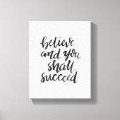 Inspirerend offertes:geloof en je zult slagen canvas afdruk (Voorkant)