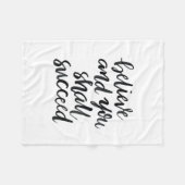 Inspirerend offertes:geloof en je zult slagen fleece deken (Voorkant (Horizontaal))