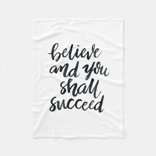 Inspirerend offertes:geloof en je zult slagen fleece deken (Voorkant)