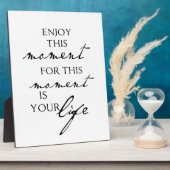 Inspirerend offertes genieten van dit moment - het fotoplaat (Zijkant)