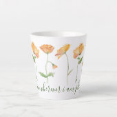 Inspirerend offertes Oranje papavers Latte Mok (Voorkant)