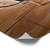 Inspirerend offertes over muziek - hard werken poster (Hoek)