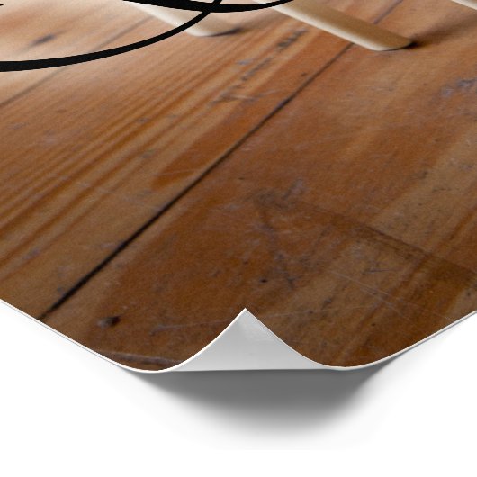 Inspirerend offertes over muziek - hard werken poster (Hoek)