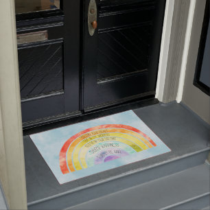 Inspirerend offertes regenboog deurmat