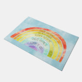 Inspirerend offertes regenboog   deurmat (Schuin)