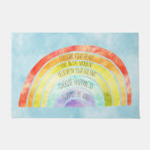 Inspirerend offertes regenboog   deurmat (Voorkant)