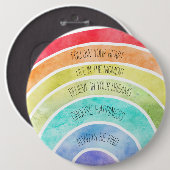 Inspirerend offertes regenboog gepersonaliseerd ronde button 6,0 cm (Voorkant /achterkant)