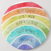 Inspirerend offertes regenboog gepersonaliseerd ronde button 6,0 cm (Voorkant)