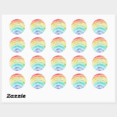 Inspirerend offertes regenboog gepersonaliseerd ronde sticker (Vel)